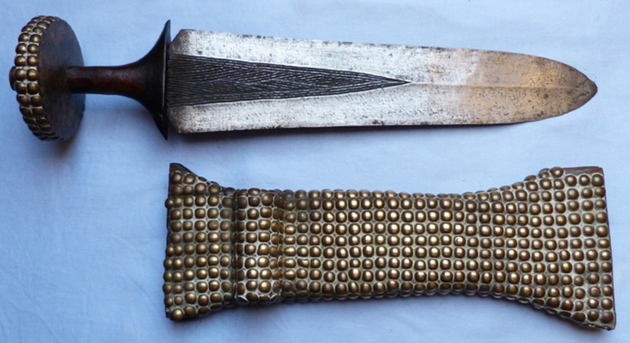 Rare 19th Century African Congo Tribal Short Sword