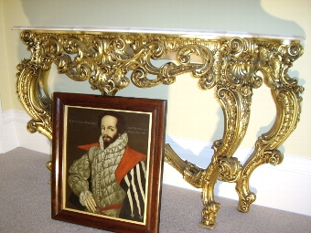 Antique SIR WALTER RALEIGH OIL PORTRAIT PAINTING ON CANVAS LATE 18TH CENTURY ENGLISH SCHOOL IN ORIGINAL MAHOGANY VENEERED POLISHED FRAME SIZE 25.5 X 22.25 INCHES