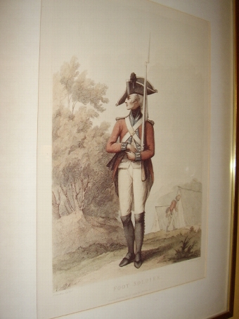 Antique 19th Centuary Chromo-Lithograph of A Foot Soldier 