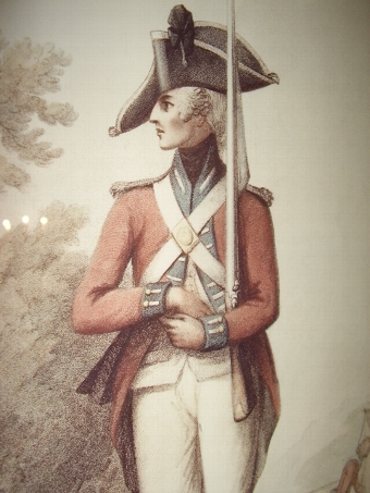 Antique 19th Centuary Chromo-Lithograph of A Foot Soldier 