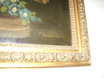 Antique DUTCH VICTORIAN OIL BY E VANOONAN