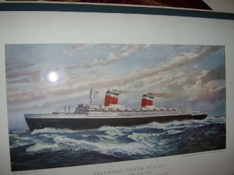 Antique STEAM SHIP UNITED STATES C1952 