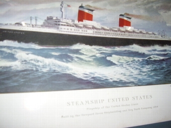 Antique STEAM SHIP UNITED STATES C1952 