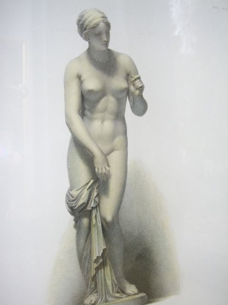 ORIGINAL TONED ETCHING OF MARBLE STATUE