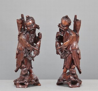Pair 19th Century Chinese figures
