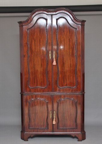 18th Century Dutch mahogany corner cupboard