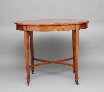 19th Century satinwood center table