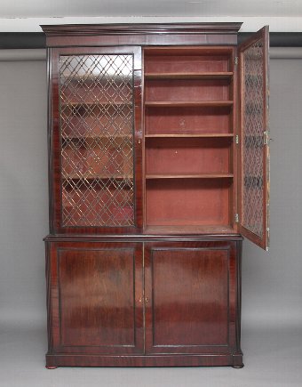 Antique Large Regency mahogany bookcase