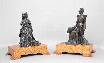 A pair of 19th Century French bronzes