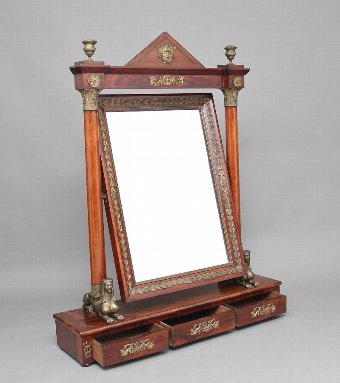 Antique A large 19th Century French Empire dressing mirror