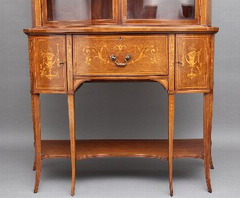 Antique 19th Century mahogany inlaid display cabinet