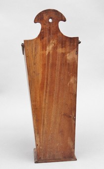 Antique 19th Century elm and fruitwood candle box