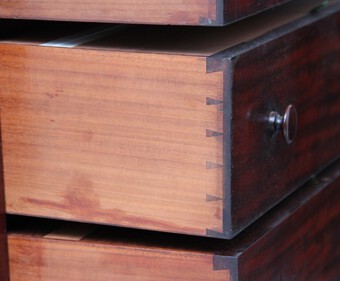 Antique 19th Century mahogany Wellington chest