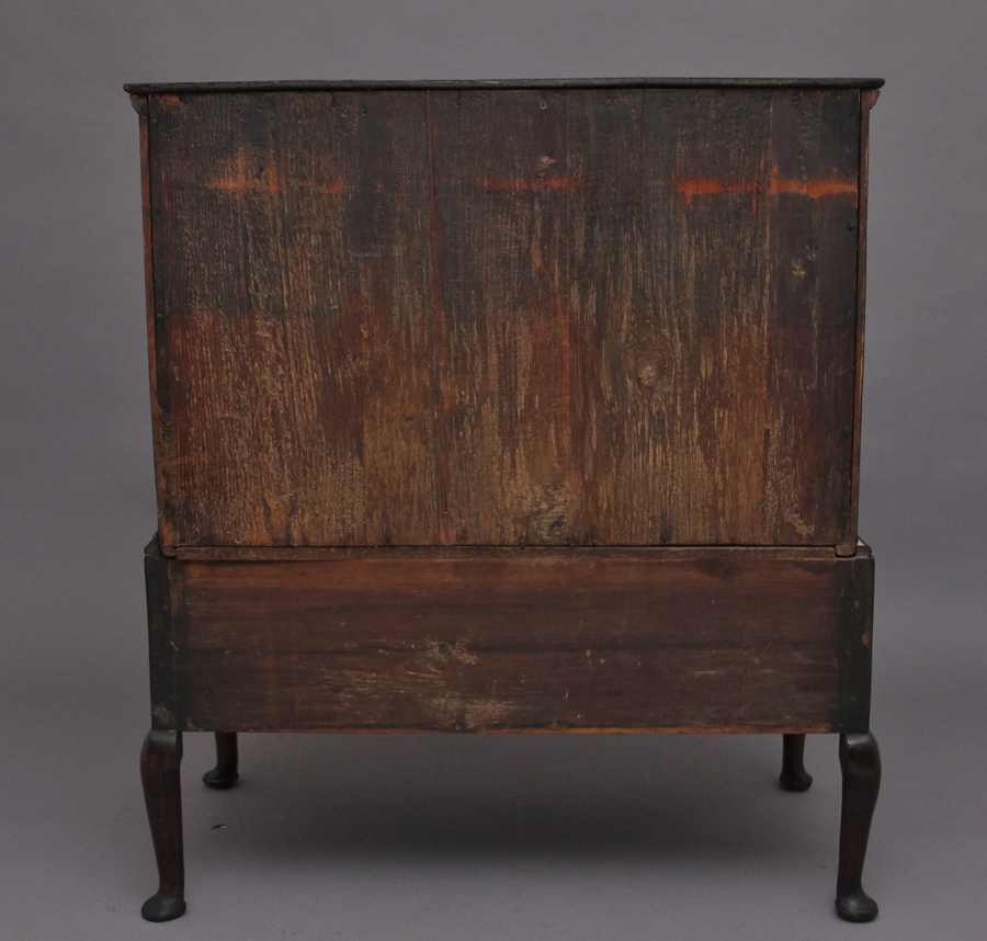 Antique 18th Century oak chest on stand