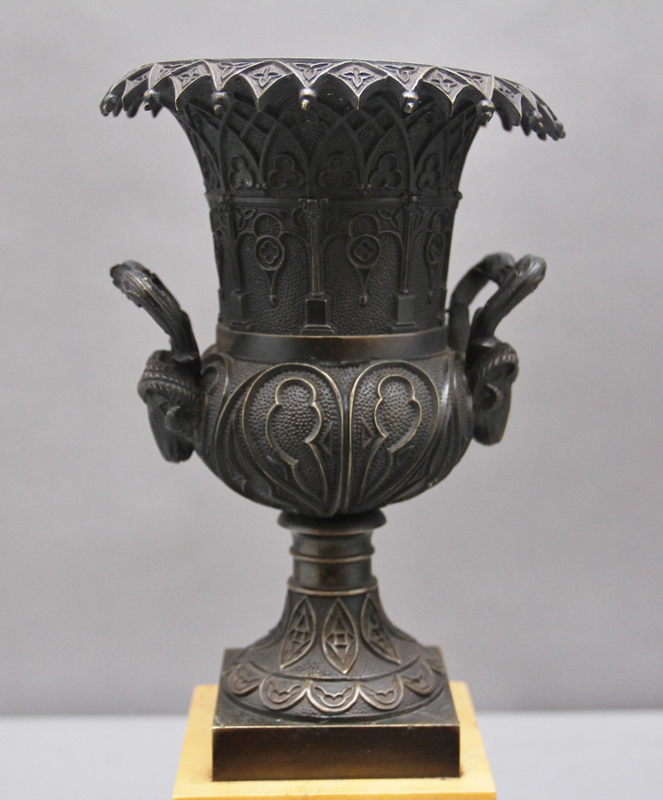 Antique Pair of early 19th Century bronze urns