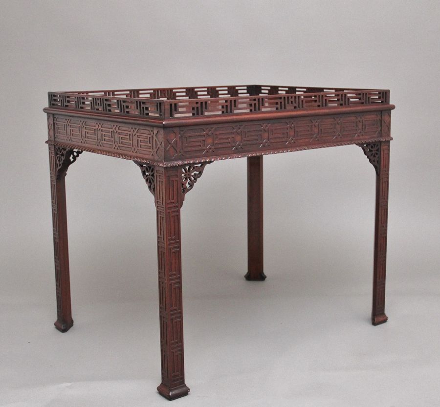 Antique 19th Century mahogany silver table 