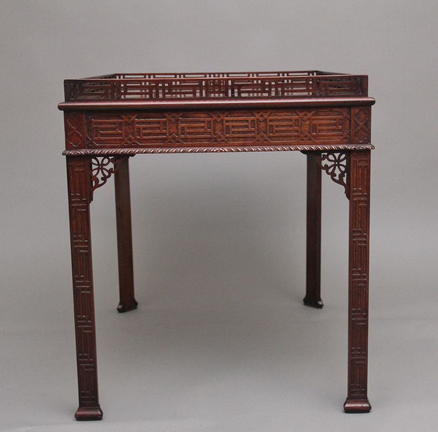 Antique 19th Century mahogany silver table 