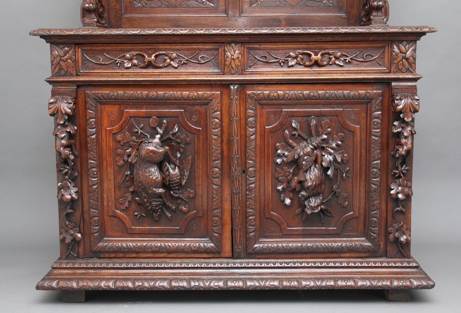 Antique 19th Century carved oak buffet