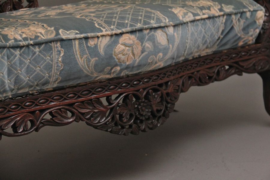 Antique 19th Century Anglo Indian carved sofa