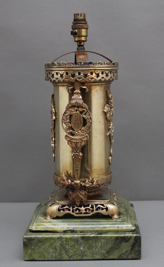 Antique 19th Century Japanese brass table lamp