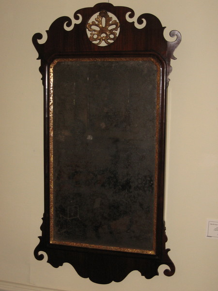 SOLD. Geo II Mahogany & Parcel Gilt Mirror