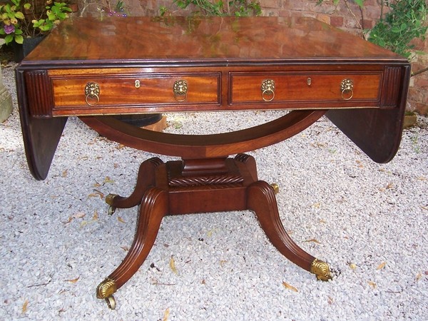 SOLD Regency Mahogany Sofa Table