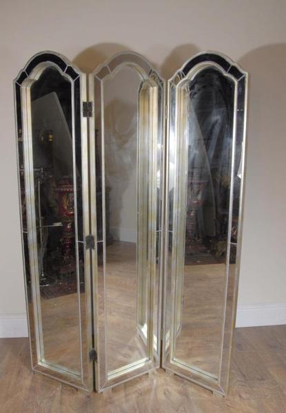 Art Deco Mirrored Screen Room Divider Mirror Retro