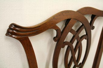 Antique Pair of Georgian Chippendale Style Walnut Chairs