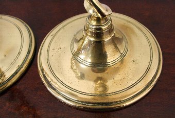 Antique Pair of Late Victorian Brass Candlesticks