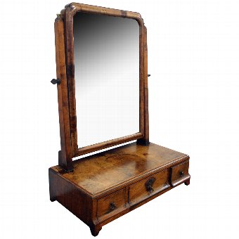 George II Walnut Toilet Mirror