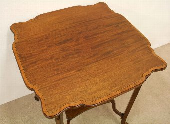 Antique Sheraton Style Mahogany Inlaid Occasional Table