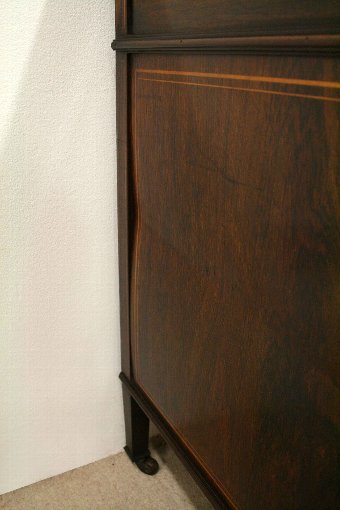 Antique Late Victorian Marquetry Rosewood Desk