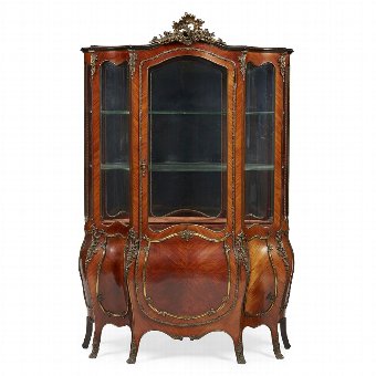 French Kingwood Bombe Display Cabinet
