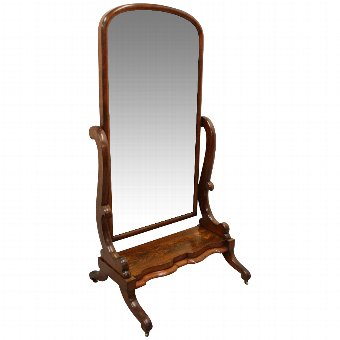 Victorian Mahogany Cheval Mirror