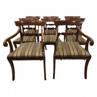 Set of 8 George III Mahogany Dining Chairs