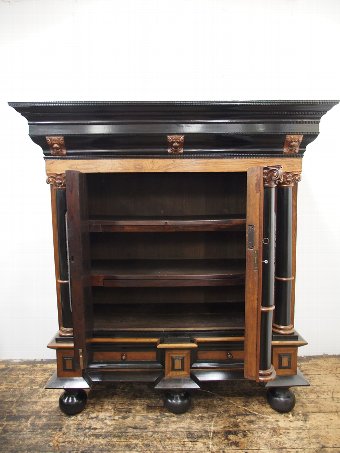 Antique Indo-Dutch Rosewood and Ebony Cabinet