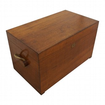 Mid Victorian Teak Ship Trunk