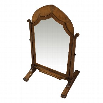 Rare Whytock and Reid Walnut Shaped Dressing Mirror
