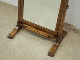 Antique Rare Whytock and Reid Walnut Shaped Dressing Mirror