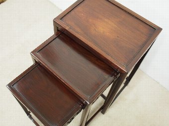 Antique Nest of Three Chinese Rosewood Tables