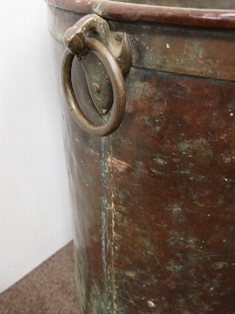 Antique Large and Unusual Copper and Brass Barrel
