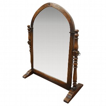 Gothic Style Oak Dressing Mirror