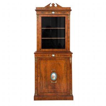 Victorian Walnut Display Cabinet