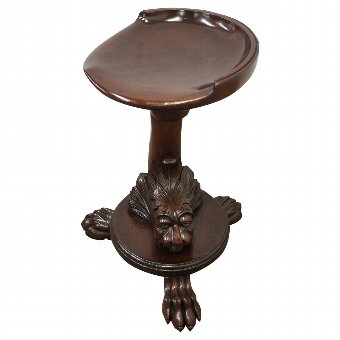 Carved Mahogany Revolving Grotto Stool