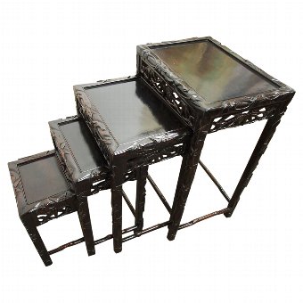 Nest of 4 Chinese Rosewood Tables