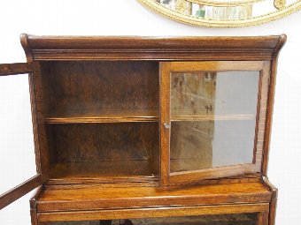 Antique Figured Oak Sectional Bookcase