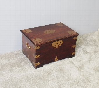 Victorian Indian Rosewood Fitted Trunk