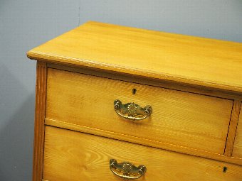 Antique Late Victorian Ash Chest of Drawers