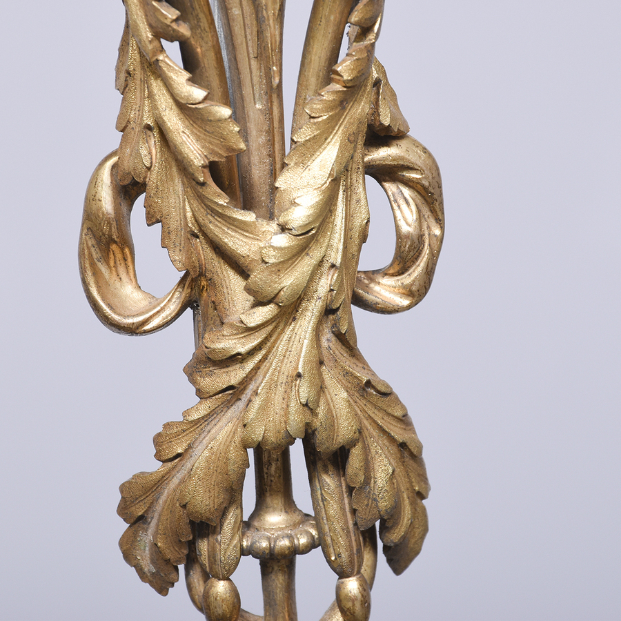 Antique Pair of Neoclassical Gilt Bronze Sconces