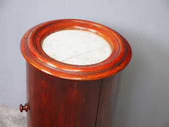 Antique Victorian Mahogany Cylindrical Pot Cupboard